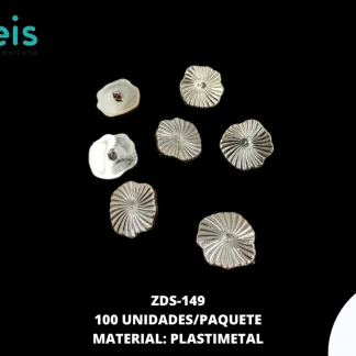 BOTON PLASTICO PATA DECORADO CIRCULAR 62L 100/PZ PAQ