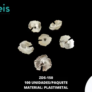 BOTON PLASTICO PATA DECORADO CIRCULAR 62L 100 PZ/PAQ
