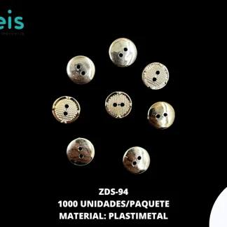BOTON PLASTICO DOS HOYOS 20L ZDS-94 1000 PZ/PQT UV