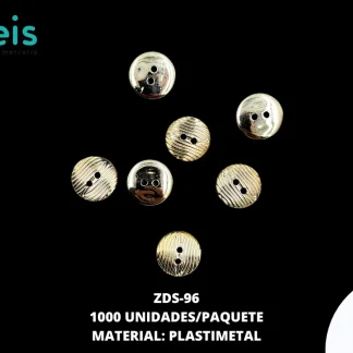 BOTON PLASTICO DOS HOYOS 20L ZDS-96 1000 PZ/PQT UV