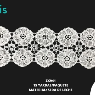 GUIPIUR SEDA DE LECHE 10 CM ZX941 15 YDS/PQT BLANCO