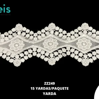 GUIPIUR SEDA DE LECHE TUL ZZ249 BLANCO 8 CM 15 YARDAS/PAQUETE