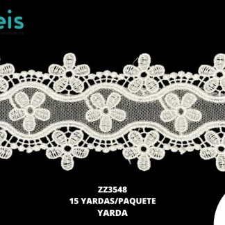 GUIPIUR SEDA DE LECHE TUL ZZ3548 BLANCO 8 CM 15 YARDAS/PAQUETE