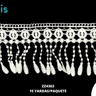 GUIPIUR SEDA DE LECHE FLECOS ZZ4363 BLANCO 11.5 CM 15 YARDAS/PAQUETE
