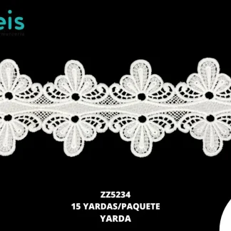 GUIPIUR SEDA DE LECHE PLANO ZZ5234 BLANCO 8 CM 15 YARDAS/PAQUETE