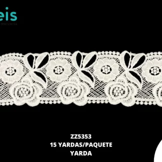 GUIPIUR SEDA DE LECHE PLANO ZZ5353 BLANCO 6 CM 15 YARDAS/PAQUETE