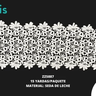 GUIPUR SEDA DE LECHE 18 CM ZZ5887 15 YDS/PQT BLANCO