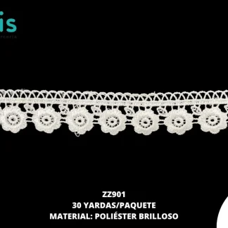 GUIPUR POLIESTER ZZ901 30 YDS/PQT BLANCO