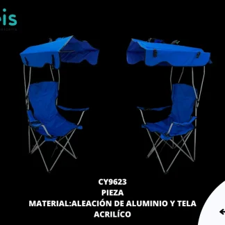 SILLA CON SOMBRILLA CY9623 6 PZ/CTN AZUL