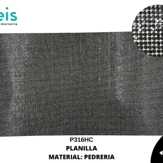 PEDRERIA PLANILLA NEGRO CON PEGAMENTO 24cmX40cm P316HC