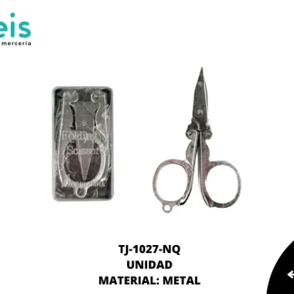 TIJERAS PLEGABLES 12 PZ/CAJA TJ-1027-NQ NIQUEL