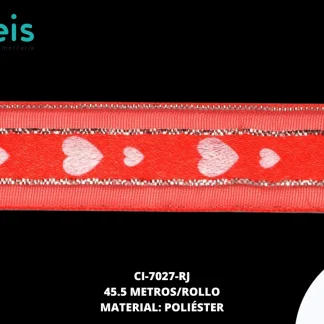 CINTA SATIN TULL CZN PL REF: 5/8 ROJO 45.5 m/rollo