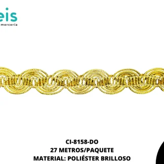 MILLARE ONDAS LUREX DO 20mm DORADO 27M/PQT