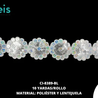 MILLARE LENTEJUELA PLANCHA REF 35-12 BLANCO 10YD/PQ