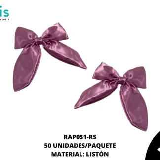 ACCESORIOS MOÑOS LISTON SATINADO RAP051-RS 50 PZ/PQT ROSA