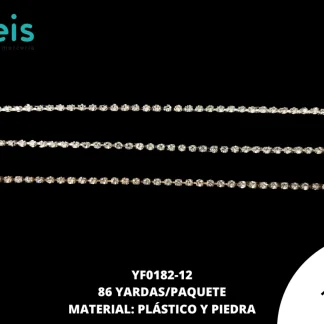 STRASS CRISTAL 12# YF0182 86 YARDAS/PAQUETE