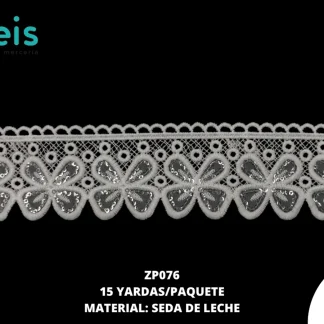 GUIPUR SEDA DE LECHE LENTEJUELA BLANCA ZP076 15 YDS/PQT BLANCO
