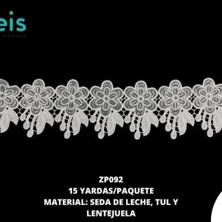 GUIPUR SEDA DE LECHE LENTEJUELA BLANCA ZP092 15 YDS/PQT BLANCO