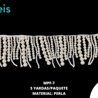 FLECO DE PERLA 7CM 5 YARDAS/BOLSA MP-7 BLANCO